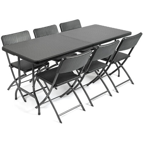 main image of "Folding 6 Seater Table Set (6ft)"