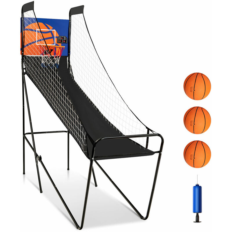 Image of Folding Arcade Basketball Game Kids Basketball Game Machine w/ Electronic Scorer