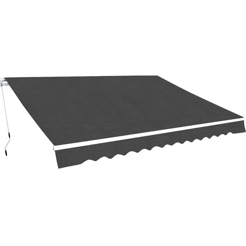 Folding Awning Manual Operated 500 Cm Anthracite Vidaxl