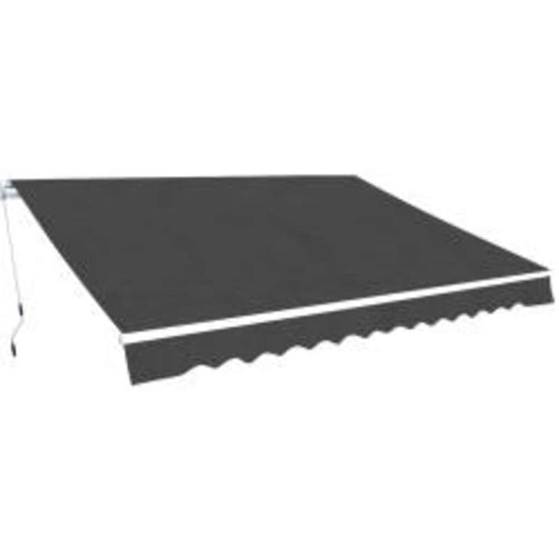 Vidaxl Folding Awning Manual Operated 600 Cm Anthracite