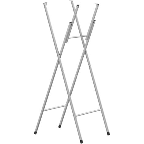 Folding Bar Table Legs Silver 45x53x108 cm Galvanised Steel vidaXL