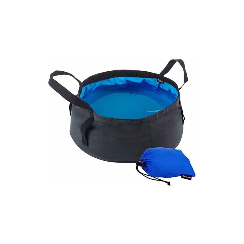 Folding Basin, Collapsible Bucket Lightweight Waterproof Portable Wash Basin with Carry Bag for Travel Camping Washing Fishing 8.5L