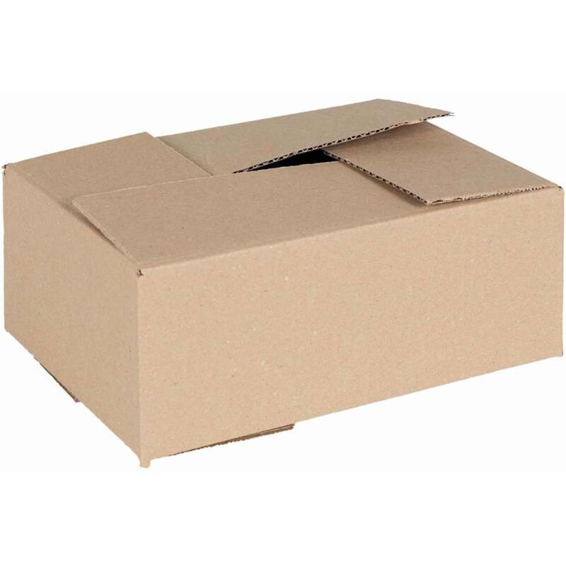vidaXL Folding Box 50 pcs Natural 25 x 17.5 x 10 cm Cardboard