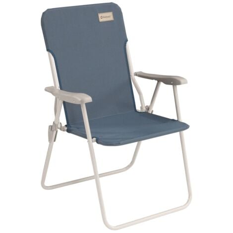 Relaxdays Foldable Camping Chair, Padded Adjustable Backrest