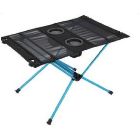 Folding Camping Table, Portable Mini Table with Mesh Bag and Carry Bag, Lightweight for Hiking, Fishing and Picnic, Blue (60 x 40 x 40 cm)