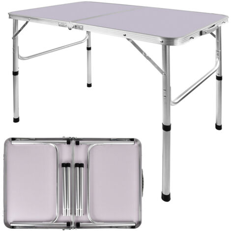 Folding Camping Tisch Leichte Tragbare Aluminium Picknick Einstellbare Höhe