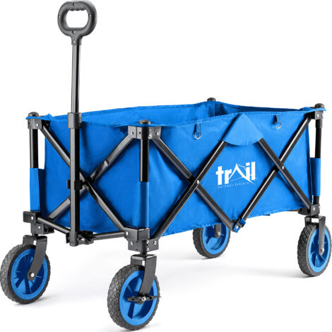 Folding Camping Trolley Cart - Blue