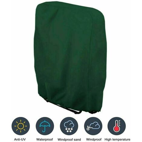 Folding chair cover Protective cover for sun lounger Sun lounger Waterproof garden furniture UV protection Damage protection, 71 x 110 cm (green)