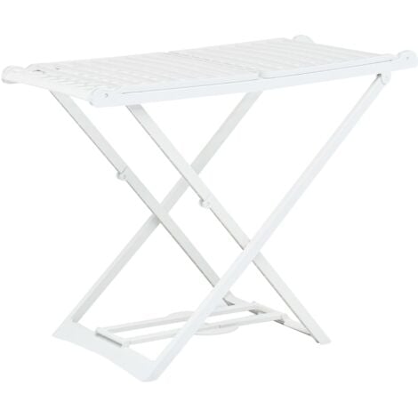 Folding Clothes Dry Rack White Plastic vidaXL