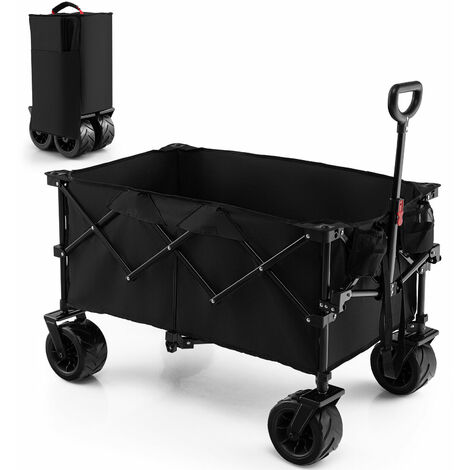 VEVOR Beach Carts for Sand, 14 x 14.7 Cargo Deck, w/ 13 TPU Balloon  Wheels, 165LBS Loading Capacity Folding Sand Cart & 29.5 to 49.2  Adjustable Height, Heavy Duty Cart for Picnic
