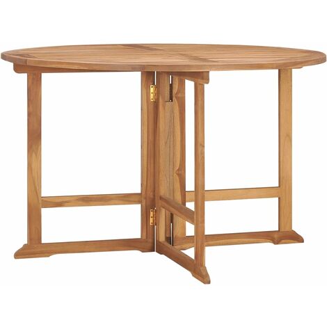 main image of "Folding Garden Dining Table 脴120x75 cm Solid Teak Wood25231-Serial number"