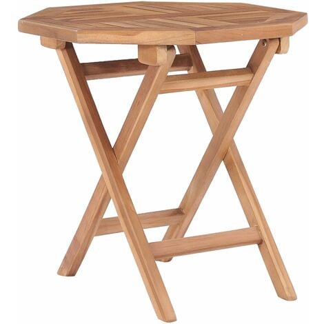 vidaXL Solid Teak Wood Folding Garden Table Patio Table Furniture Multi Shapes