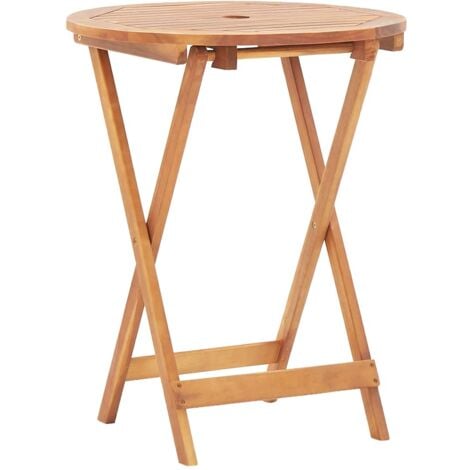 Folding Garden Table 60x75 cm Solid Acacia Wood vidaXL