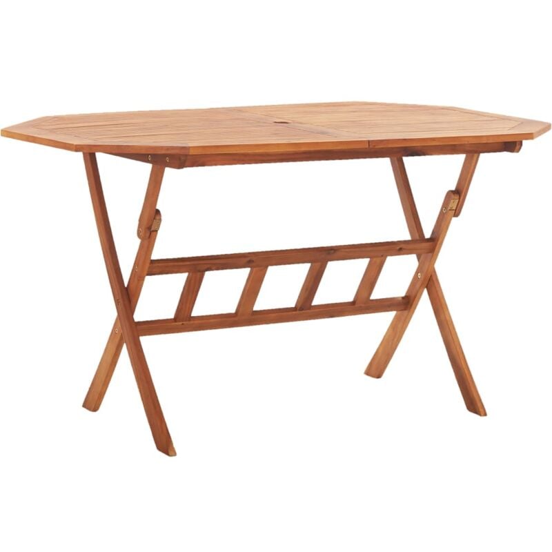 Folding Garden Table 135x85x75 cm Solid Acacia Wood Vidaxl