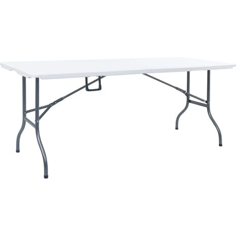main image of "Folding Garden Table White 180x72x72 cm HDPE - White"