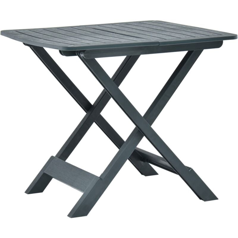 Folding Garden Table Green 79x72x70 cm Plastic Vidaxl