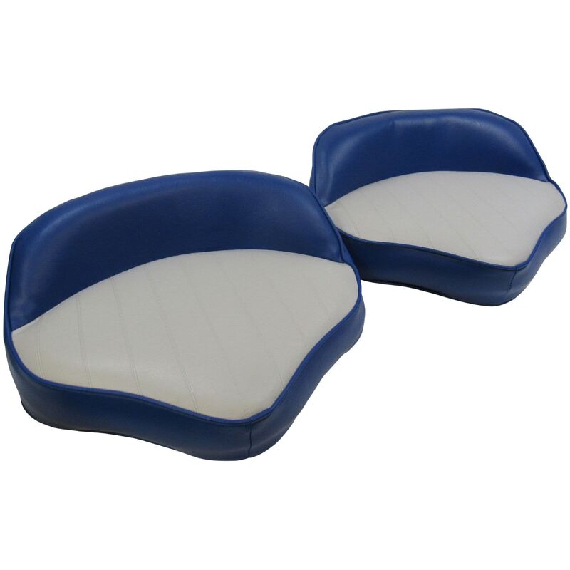Securefix Direct - Folding Helm Fishing Boat Seat in Grey White & Red (Marine Upholstery Helm Chair) Set of 1