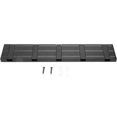 Folding Household Bathroom Wall Mounted Hook Aluminum Clothes Storage Hanging Rack 5 HooksBlack 5 Hooks