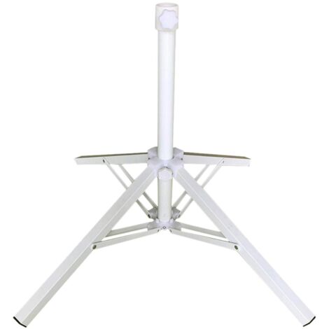 Folding Iron Patio Umbrella Stand - 4 Leg Collapsible Umbrella Stand - Sturdy and Portable - Steel Base for 80 x 50cm Umbrellas