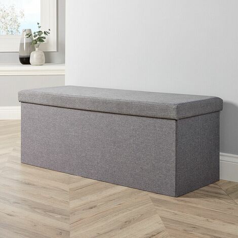 Folding OttomanGrey Extra Large