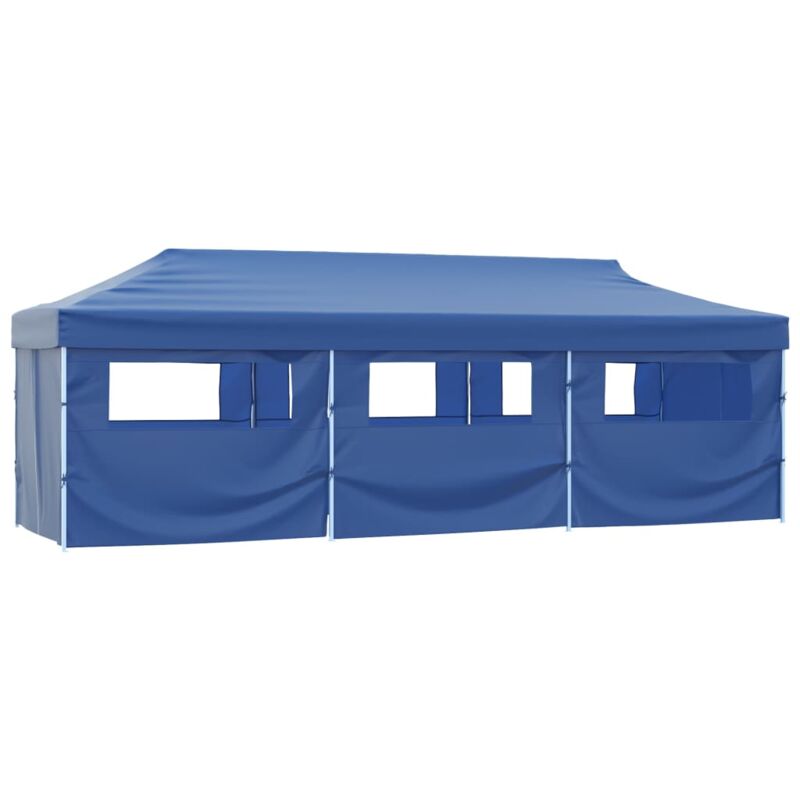 Vidaxl - Folding Pop-up Party Tent With 8 Sidewalls 870x291x315 Cm Blue