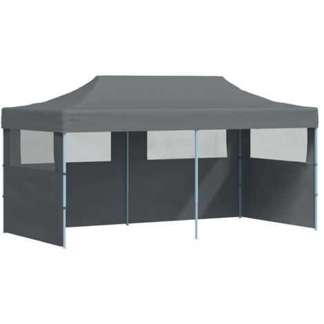 Folding Pop-up Partytent with Sidewalls 3x6 m Anthracite vidaXL