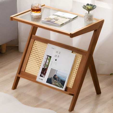 Folding Small Portable Simple Side Table 55cm W x 35cm D x 56cm H