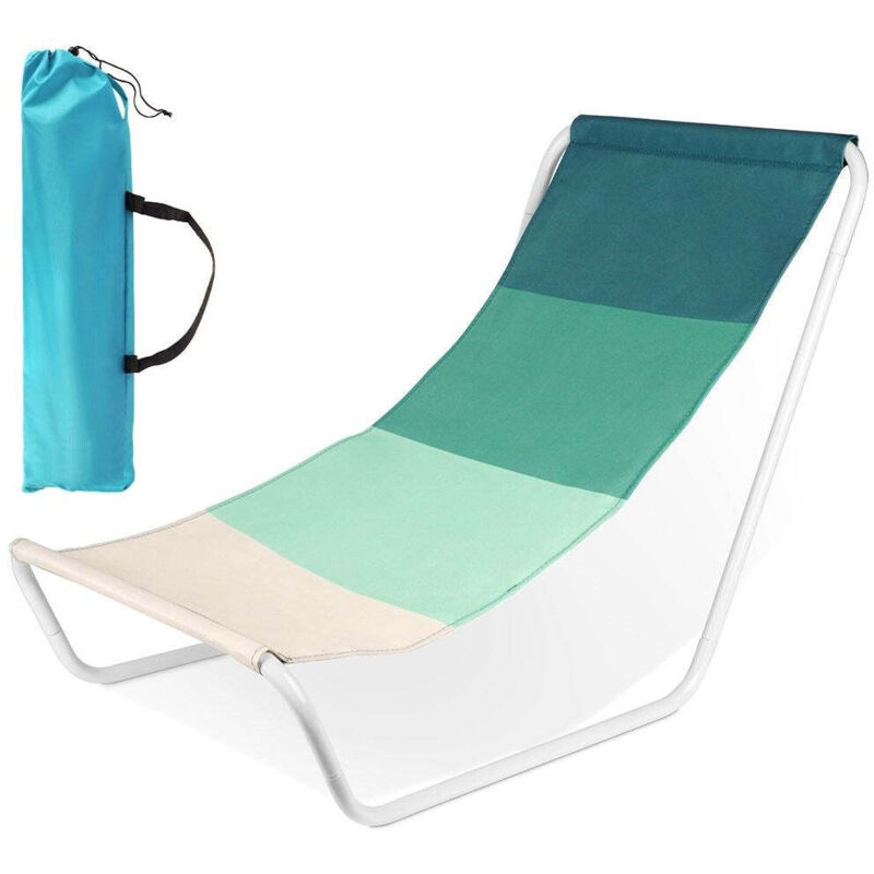 Northix Folding Sun Lounger With Metal Frame And Carrying Bag