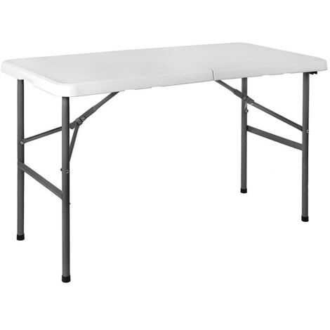 Folding Table Heavy Duty Extra Strength Camping Buffet Wedding Garden Indoor Outdoor Trestle, 4ft