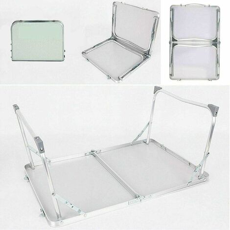Folding Table Small - Foldable Garden Table for Camping, Party, Picnic - Portable Fold Up Desk - Lightweight Side Table for Sofa Bed Desk with Carrying Handle, 60 x 40cm