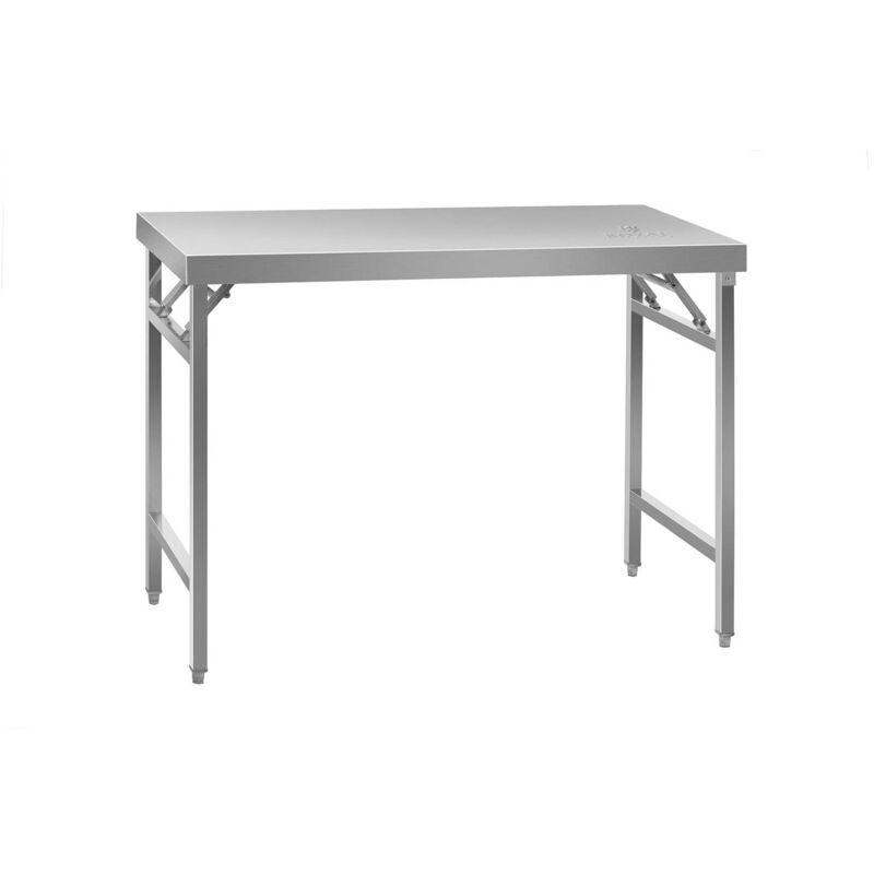 Royal Catering - Folding Work Table Heavy Duty Stainless Steel Foldable Catering Table 4 Ft 120Kg