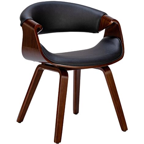 Foley Noce / Chaise de restauration noire, fausse peau
