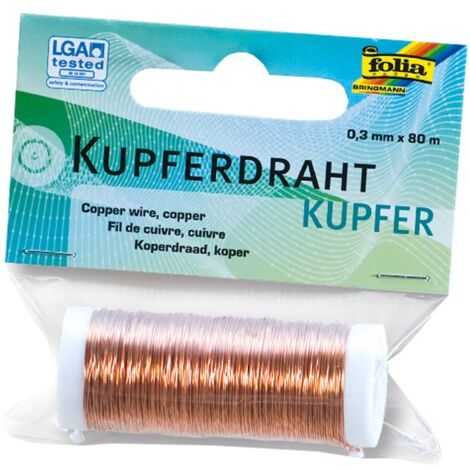 Folia 79244 – Filo di Rame, 0,3 mm x 80 m, Rame