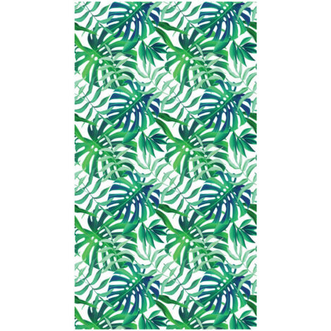 Foliage, rideau imprimé gros feuillage vert 140x245 cm, 1 pièce
