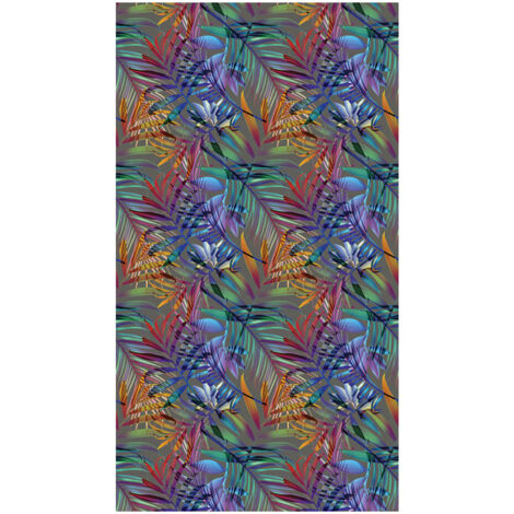Foliage, rideau imprimé petits feuillages multicolore 140x245 cm, 1 pièce