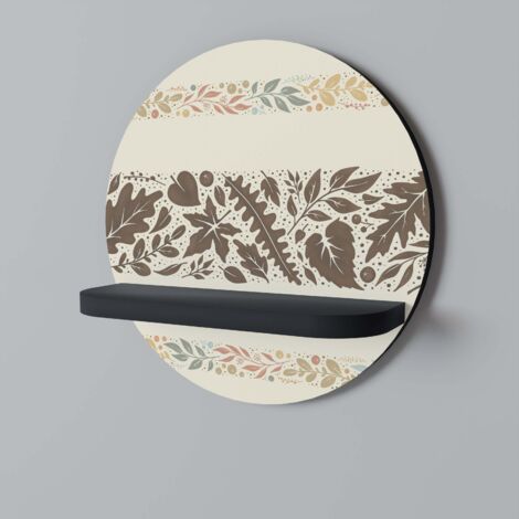 FOLIAGE ROWS Rundes Regal Schwarz