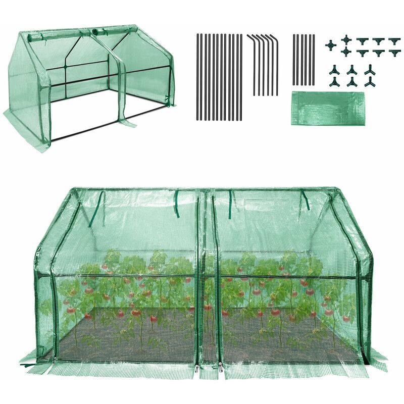 FmtwPhn Gewächshausabdeckung PVC - UV-beständige Schutzfolie Für Garten & Terrasse 158x68x49cm