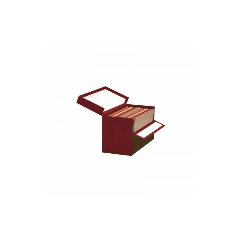 Image of Folio transfer box doppio dorso in cartone rivestito in geltex (39x25,5x20 cm) rosso Mariola 1689ro