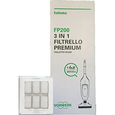 FOLLETTO VK FP200 VK220 6 SACCHETTI + 6 PROFUMI ASPIRAPOLVERE VORWERK ORIGINALI