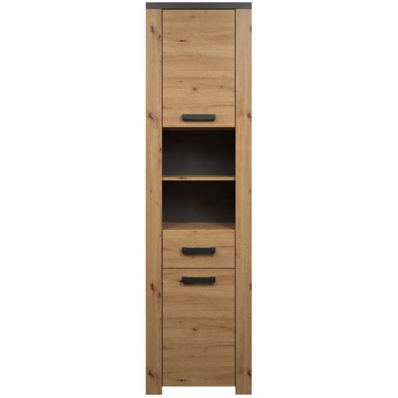 Follow armoire haute pour salle de bain chêne décor.