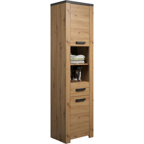 Follow Hochschrank Bad Eiche dekor.