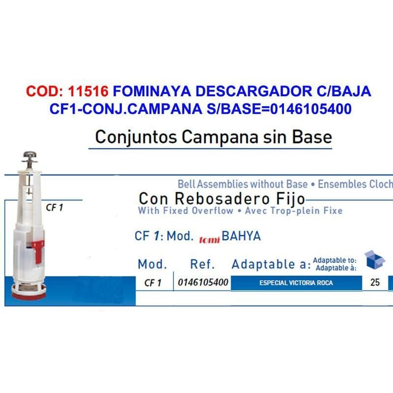 Mibricotienda - fominaya descargador cisterna baja cf1-campana s-base 0146105400