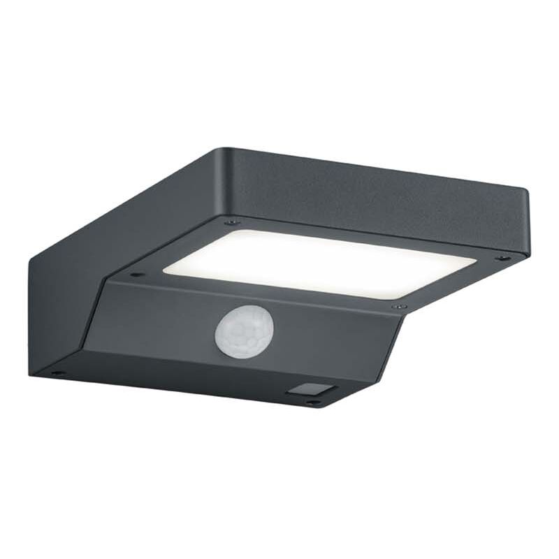 Image of Fomosa Applique Led Da Esterno Solare Ricaricabile Antracite Con Sensore Di Movimento Ip44 P.16Cm