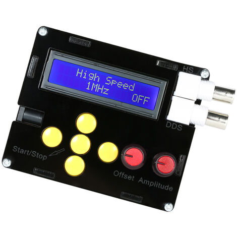Fonction DDS Générateur de signal basse fréquence Sinus/Triangle/Carré/Dents de scie/ECG/Sortie de bruit Amplitude de fréquence 1Hz-500kHz Tension DC4 10V