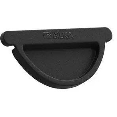 Fond de gouttière acier Ø127 mm – Noir mat RAL 9005