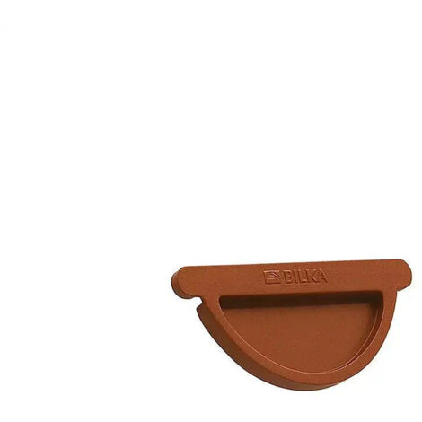 Fond de gouttière acier Ø127 mm – Rouge brique mat RAL 8004