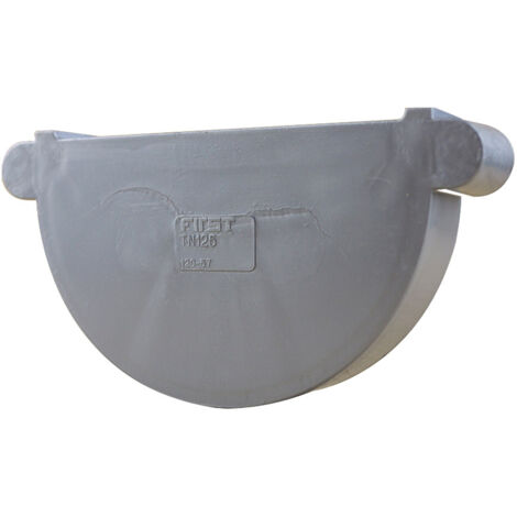 Fond de gouttière PVC 25 droite/gauche - aspect zinc - First Plast
