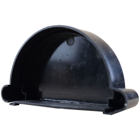 Fond de gouttière PVC 25 droite/gauche - noir