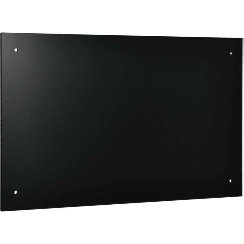 Fond de hotte 70 x 40 cm avec fixation verre noir