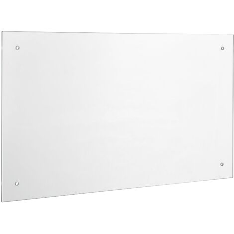Fond de hotte 90 x 50 cm avec fixation verre transparent